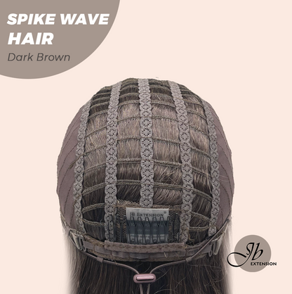 JBEXTENSION 24 Inches Long Curly Hair Dark Brown Headband Wig SPIKE WAVE HAIR - DARK BROWN Alexwigs
