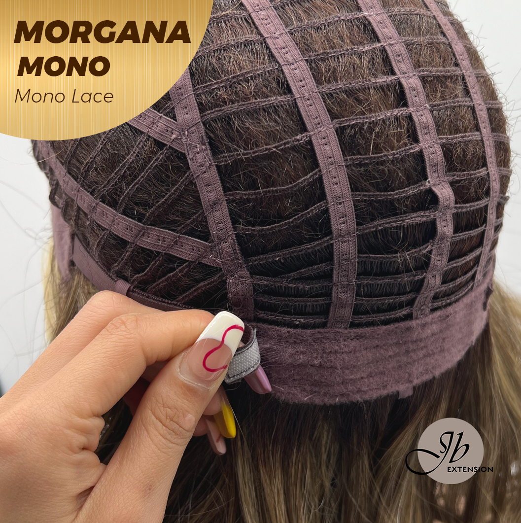 [PRE-ORDER] JBEXTENSION MORGANA MONO Monofilament Handmade Wig 6X5 Full Monofilament Hand Tied Top Wig 13 Inches Hazelnut Blonde Highlight Mono Lace Wig With Anti-slip Silicone Strips Glueless Wig MORGANA MONO【BENDY EAR TABS】 Alexwigs