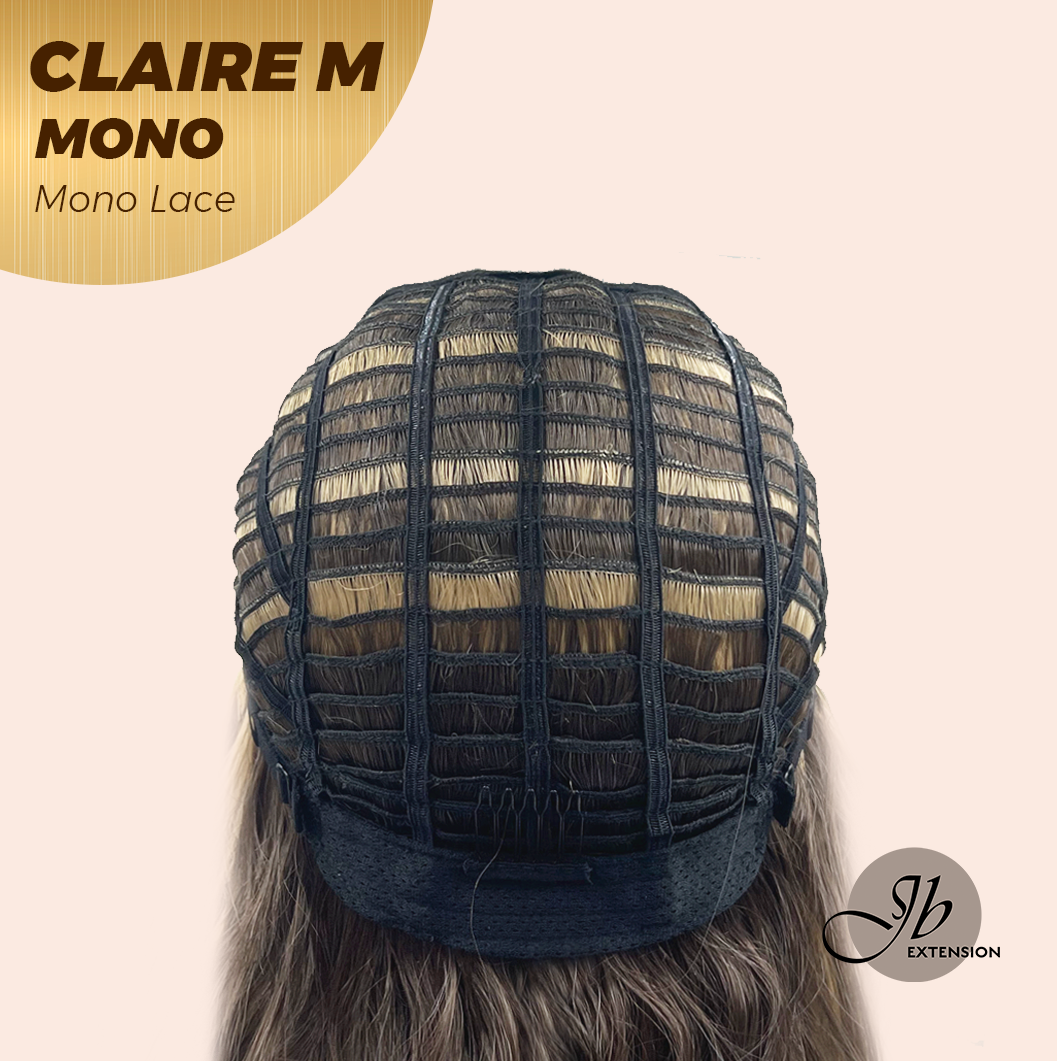[PRE-ORDER] JBEXTENSION CLAIRE MONO Partial Monofilament Wig 22 Inches Brown With Highlight Partial Mono Lace Glueless Wig CLAIRE MONO【BENDY EAR TABS】 Alexwigs