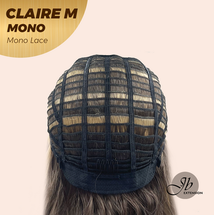 [PRE-ORDER] JBEXTENSION CLAIRE MONO Partial Monofilament Wig 22 Inches Brown With Highlight Partial Mono Lace Glueless Wig CLAIRE MONO【BENDY EAR TABS】 Alexwigs
