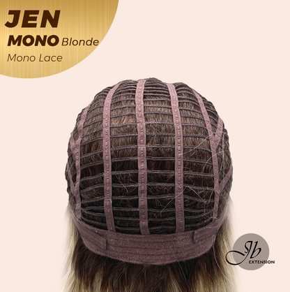 [PRE-ORDER] JBEXTENSION JEN MONO Monofilament Handmade Wig 6X5 Full Monofilament Hand Tied Top Wig 18 Inches Blonde Mono Lace Wig With Anti-slip Silicone Strips Glueless Wig JEN MONO BLONDE【BENDY EAR TABS】 Alexwigs