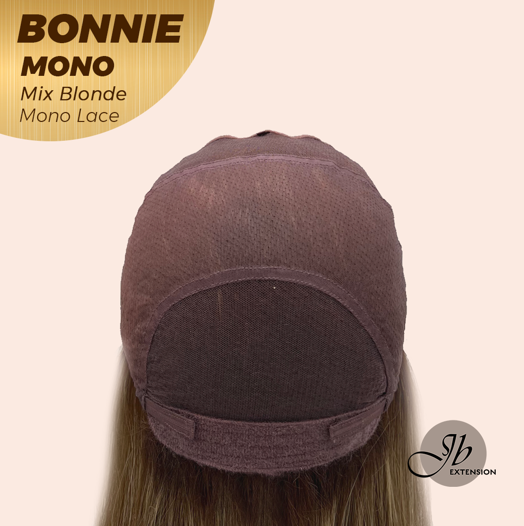 [PRE-ORDER] HOT OF SEASON - BONNIE MONO MIX BLONDE Full Monofilament Handmade Full Lace Full Hand Tied Wig 12 Inches Mix Blonde With Dark Root Mono Lace Handmade Futura Fiber Glueless Wig BONNIE MONO MIX BLONDE【BENDY EAR TABS】 Alexwigs