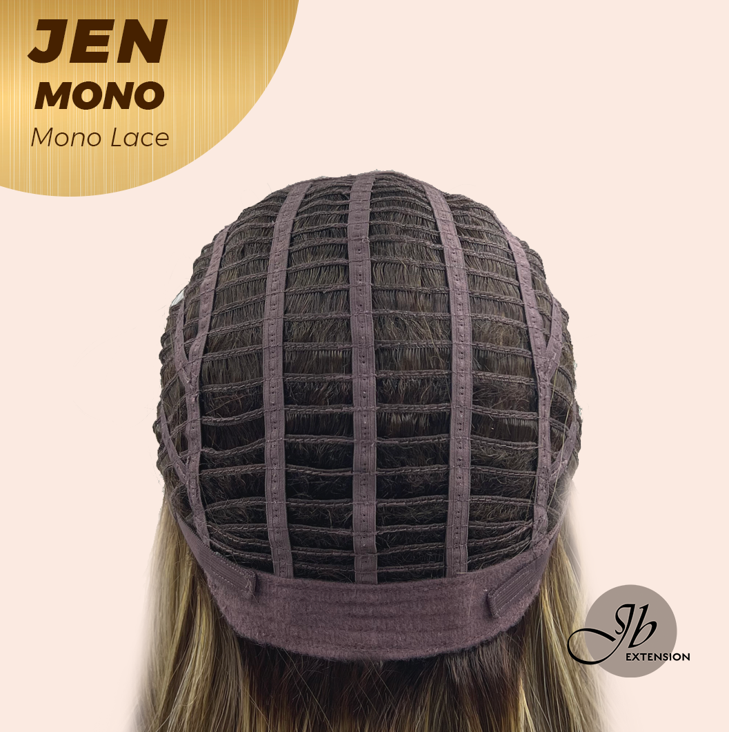 [PRE-ORDER] HOT OF SEASON -JBEXTENSION JEN MONO Monofilament Handmade Wig 6X5 Full Monofilament Hand Tied Top Wig 18 Inches Hazelnut Blonde Highlight Mono Lace Wig With Anti-slip Silicone Strips Glueless Wig JEN MONO【BENDY EAR TABS】 Alexwigs