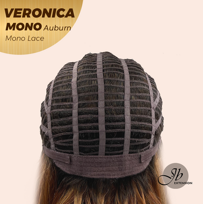 [PRE-ORDER] JBEXTENSION VERONICA MONO Monofilament Handmade Wig 6X5 Full Monofilament Hand Tied Top Wig 12 Inches Auburn Wave Mono Lace Wig With Anti-slip Silicone Strips Glueless Wig VERONICA MONO AUBURN【BENDY EAR TABS】 Alexwigs