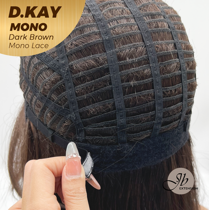 [PRE-ORDER] JBEXTENSION D.KAY MONO Partial Monofilament Wig 18 Inches Dark Brown Partial Mono Lace Glueless Women Fashion Wig D.KAY MONO DARK BROWN【BENDY EAR TABS】 Alexwigs
