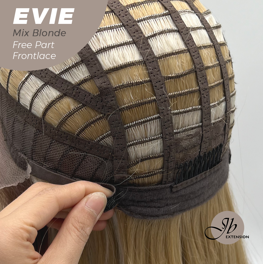 JBEXTENSION 22 Inches Mix Blonde Pre-Cut Free Part Frontlace Glueless Wig EVIE MIX BLONDE Alexwigs