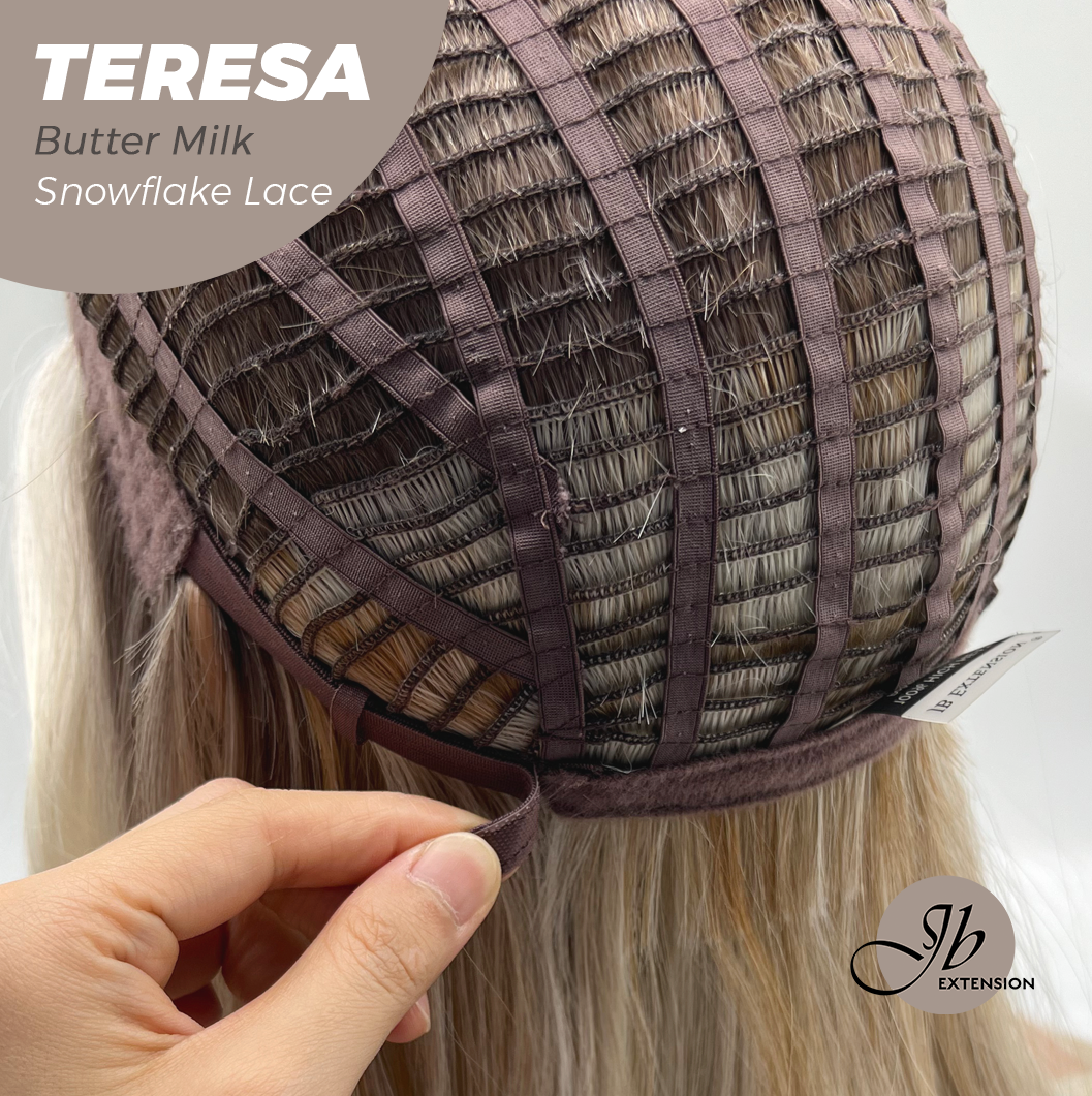 [PRE-ORDER] JBEXTENSION 18 Inches Butter Milk Pre-Cut Snowflake Lace Frontlace Glueless Wig TERESA BUTTER MILK【PERMATEASE】【BENDY EAR TABS】 Alexwigs