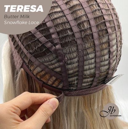 [PRE-ORDER] JBEXTENSION 18 Inches Butter Milk Pre-Cut Snowflake Lace Frontlace Glueless Wig TERESA BUTTER MILK【PERMATEASE】【BENDY EAR TABS】 Alexwigs