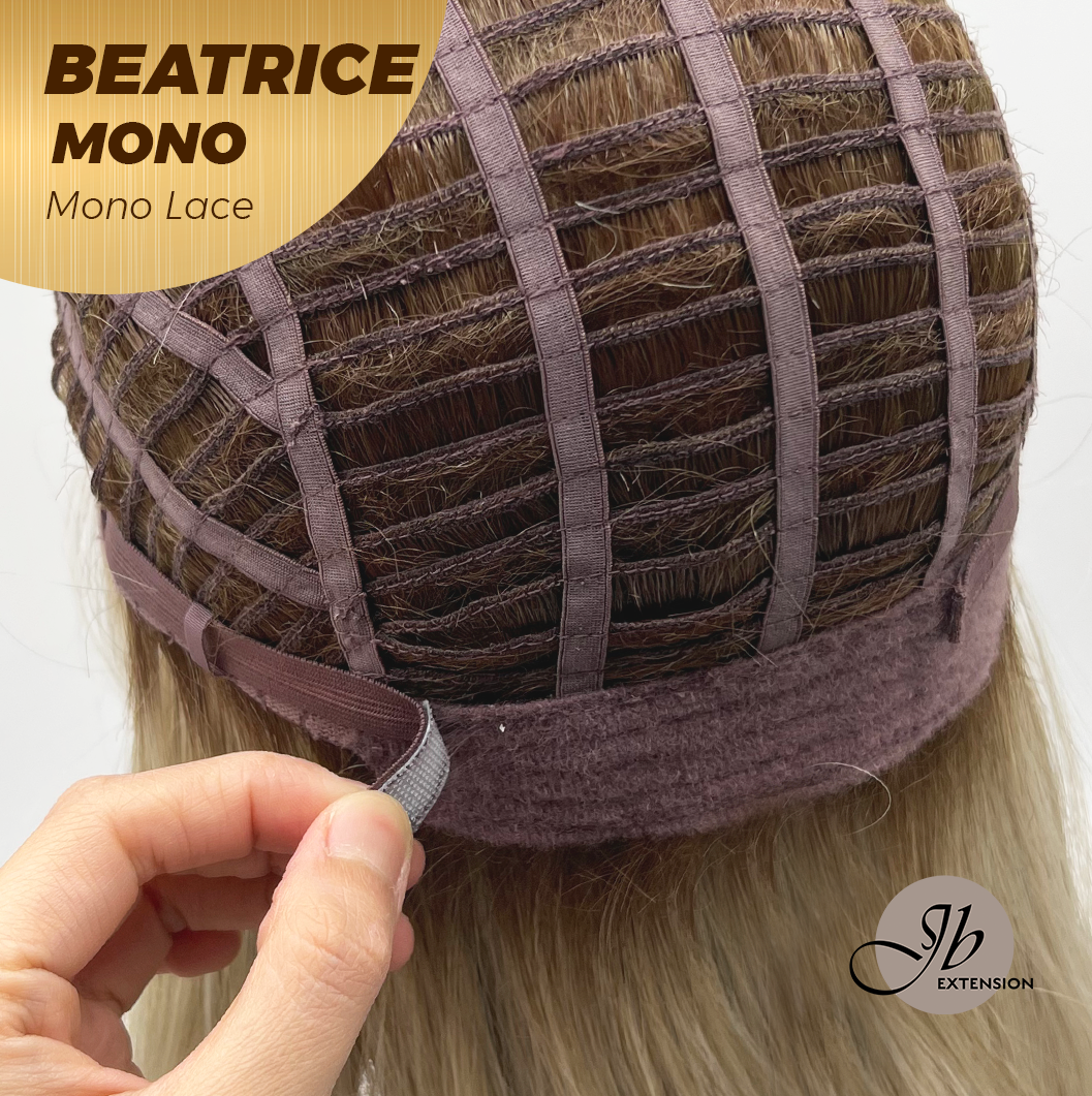 [PRE-ORDER] JBEXTENSION BEATRICE MONO Monofilament Handmade Wig 6X5 Full Monofilament Hand Tied Top Wig 17 Inches Golden Blonde Mono Lace Wig Glueless Wig BEATRICE MONO【BENDY EAR TABS】 Alexwigs