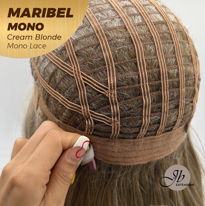 [PRE-ORDER] JBEXTENSION MARIBEL MONO CREAM BLONDE Monofilament Handmade Wig 6X5 Full Monofilament Hand Tied Top Wig 16 Inches Cream Blonde Wave Mono Lace Wig With Anti-slip Silicone Strips Glueless Wig MARIBEL MONO CREAM BLONDE【BENDY EAR TABS】 Alexwigs