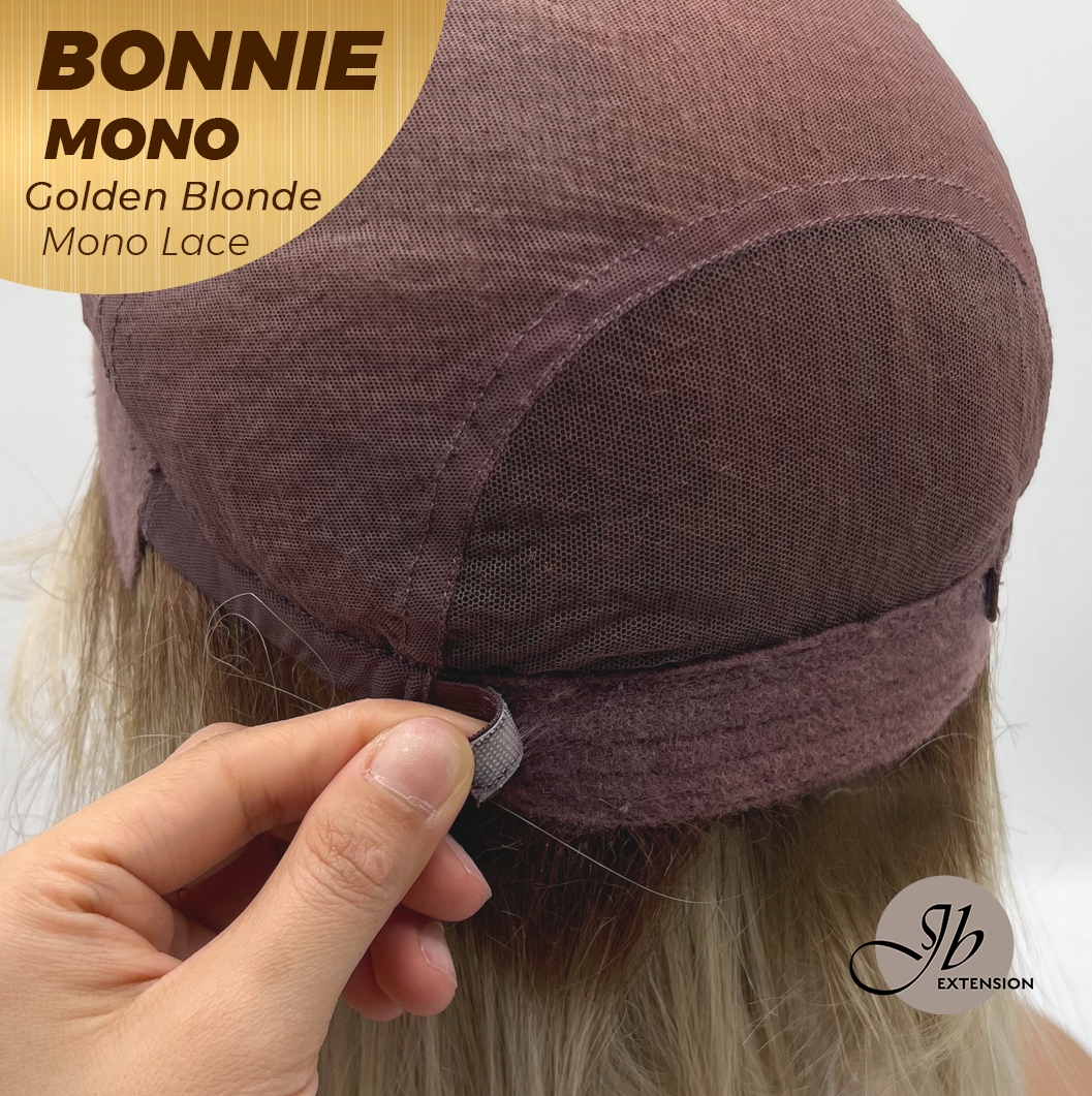 [PRE-ORDER] JBEXTENSION BONNIE MONO GOLDEN BLONDE Full Monofilament Handmade Full Lace Full Hand Tied Wig 12 Inches Golden Blonde With Dark Root Mono Lace Handmade Futura Fiber Glueless Wig BONNIE MONO GOLDEN BLONDE【BENDY EAR TABS】 Alexwigs