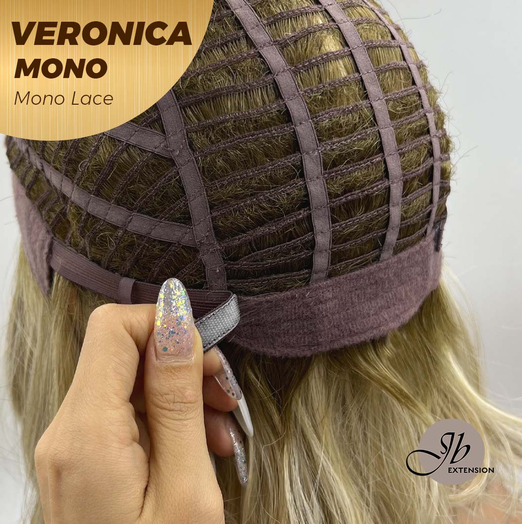 [PRE-ORDER] JBEXTENSION VERONICA MONO Monofilament Handmade Wig 6X5 Full Monofilament Hand Tied Top Wig 12 Inches Blonde Wave Mono Lace Wig With Anti-slip Silicone Strips Glueless Wig VERONICA MONO【BENDY EAR TABS】 Alexwigs
