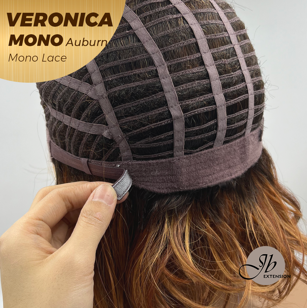 [PRE-ORDER] Nichole's Selection - VERONICA MONO Monofilament Handmade Wig 6X5 Full Monofilament Hand Tied Top Wig 12 Inches Auburn Wave Mono Lace Wig With Anti-slip Silicone Strips Glueless Wig VERONICA MONO AUBURN【BENDY EAR TABS】 Alexwigs