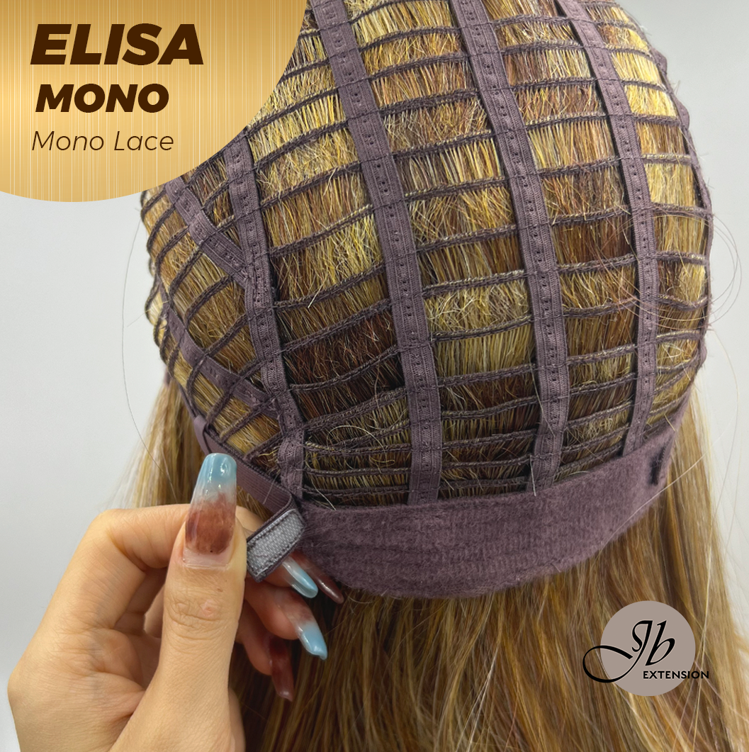 [PRE-ORDER] HOT OF SEASON - JBEXTENSION ELISA MONO Monofilament Handmade Wig 6X5 Full Monofilament Hand Tied Top Wig 16 Inches Crème Caramel Mono Lace Wig With Anti-slip Silicone Strips Glueless Wig ELISA MONO【BENDY EAR TABS】 Alexwigs