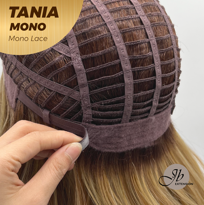 [PRE-ORDER] JBEXTENSION TANIA MONO Monofilament Handmade Wig 6X5 Full Monofilament Hand Tied Top Wig 18 Inches Butter Cream Mono Lace Wig With Anti-slip Silicone Strips Glueless Wig TANIA MONO【BENDY EAR TABS】 Alexwigs