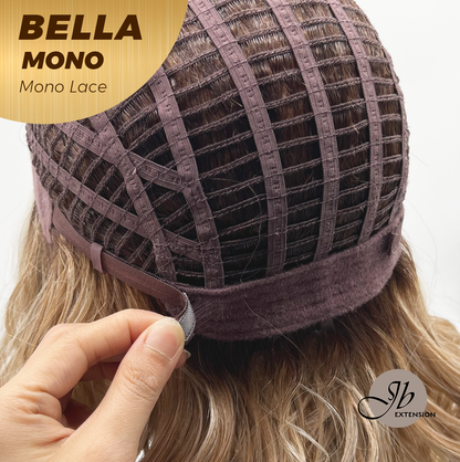 [PRE-ORDER] JBEXTENSION BELLA MONO Monofilament Handmade Wig 6X5 Full Monofilament Hand Tied Top Wig 15 Inches Peach Blonde Mono Lace Wig With Anti-slip Silicone Strips Glueless Wig BELLA MONO【BENDY EAR TABS】 Alexwigs