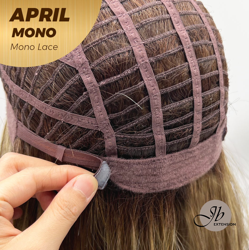 [PRE-ORDER] JBEXTENSION APRIL MONO Monofilament Handmade Wig 6X5 Full Monofilament Hand Tied Top Wig 18 Inches Hazelnut Mono Lace Wig With Anti-slip Silicone Strips Glueless Wig APRIL MONO HAZELNUT【BENDY EAR TABS】 Alexwigs