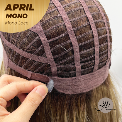 [PRE-ORDER] JBEXTENSION APRIL MONO Monofilament Handmade Wig 6X5 Full Monofilament Hand Tied Top Wig 18 Inches Hazelnut Mono Lace Wig With Anti-slip Silicone Strips Glueless Wig APRIL MONO HAZELNUT【BENDY EAR TABS】 Alexwigs