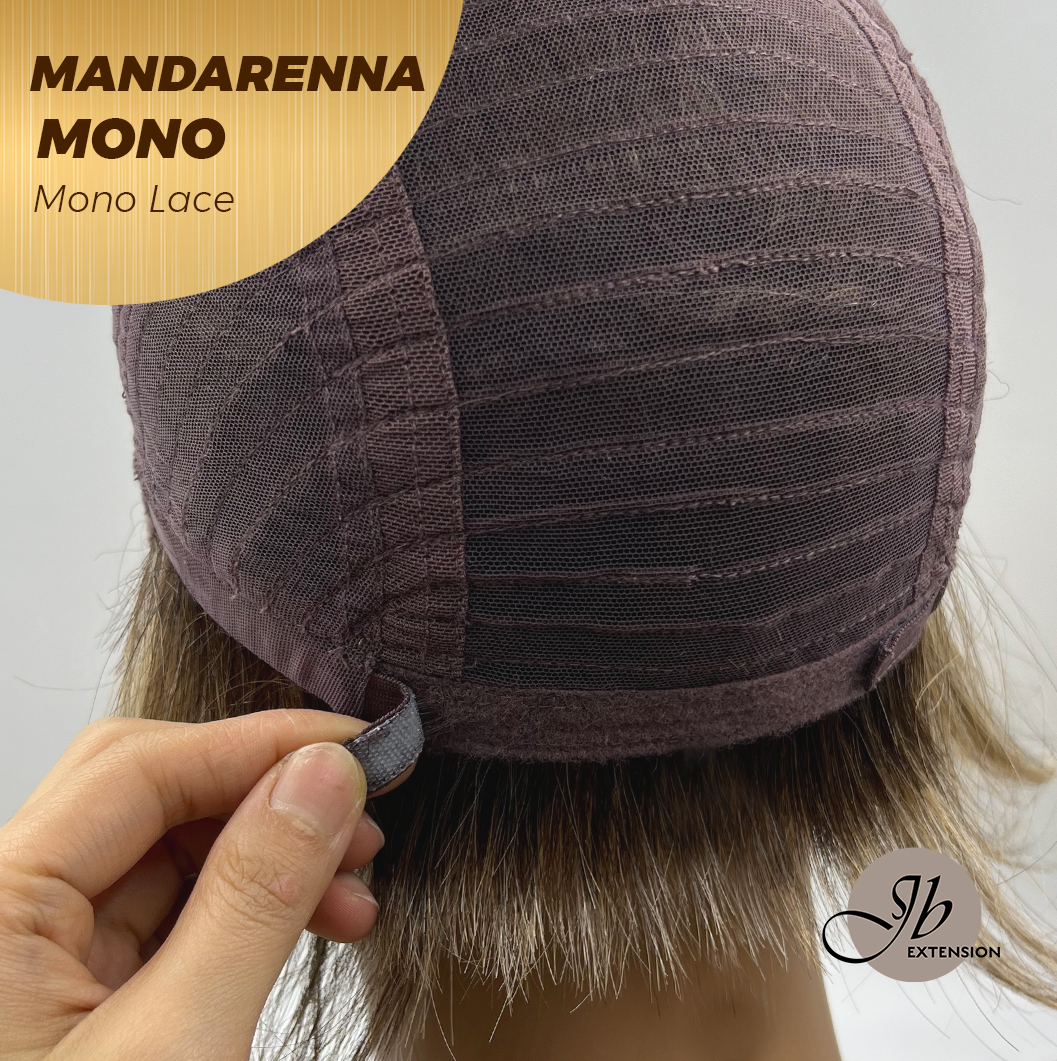[PRE-ORDER] JBEXTENSION MANDARENNA MONO Monofilament Handmade Wig 6X5 Full Monofilament Hand Tied Top Wig 8 Inches Dark Blonde Mono Lace Handmade Futura Fiber Wig With Anti-slip Silicone Strips Glueless Wig MANDARENNA MONO【BENDY EAR TABS】 Alexwigs