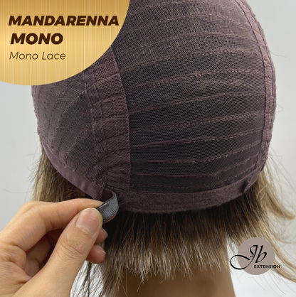 [PRE-ORDER] JBEXTENSION MANDARENNA MONO Monofilament Handmade Wig 6X5 Full Monofilament Hand Tied Top Wig 8 Inches Dark Blonde Mono Lace Handmade Futura Fiber Wig With Anti-slip Silicone Strips Glueless Wig MANDARENNA MONO【BENDY EAR TABS】 Alexwigs