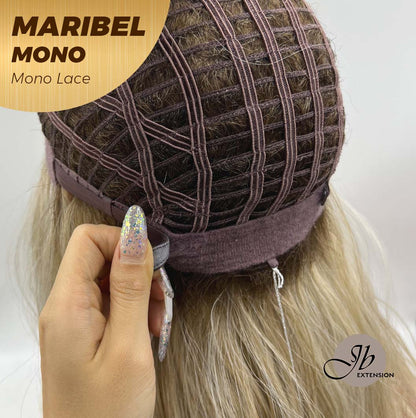 [PRE-ORDER] JBEXTENSION MARIBEL MONO Monofilament Handmade Wig 6X5 Full Monofilament Hand Tied Top Wig 16 Inches Blonde With Dark Root Wave Mono Lace Wig With Anti-slip Silicone Strips Glueless Wig Maribel Mono【BENDY EAR TABS】 Alexwigs