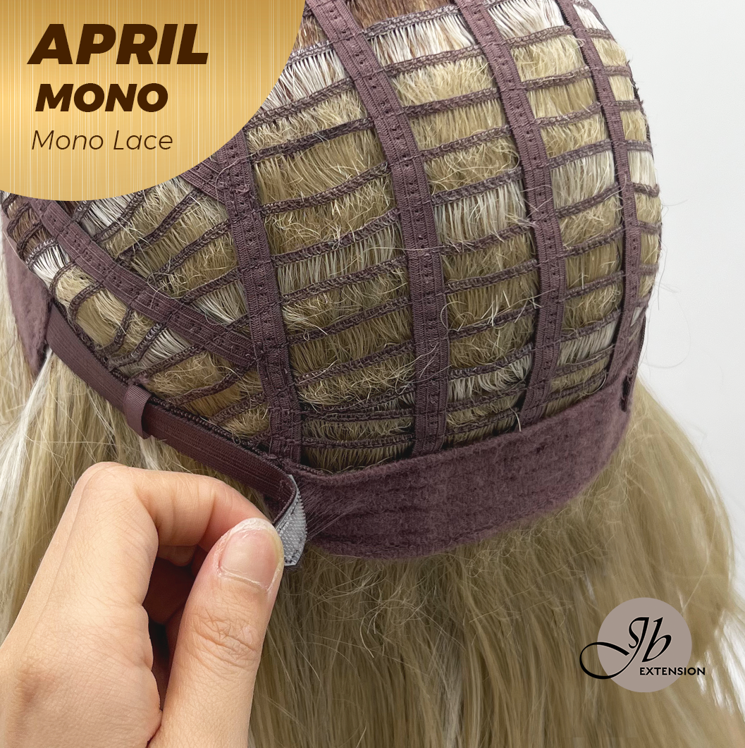 [PRE-ORDER] JBEXTENSION APRIL MONO Monofilament Handmade Wig 6X5 Full Monofilament Hand Tied Top Wig 18 Inches Mix Blonde Mono Lace Wig With Anti-slip Silicone Strips Glueless Wig APRIL MONO MIX BLONDE【BENDY EAR TABS】 Alexwigs