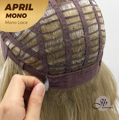 [PRE-ORDER] JBEXTENSION APRIL MONO Monofilament Handmade Wig 6X5 Full Monofilament Hand Tied Top Wig 18 Inches Mix Blonde Mono Lace Wig With Anti-slip Silicone Strips Glueless Wig APRIL MONO MIX BLONDE【BENDY EAR TABS】 Alexwigs