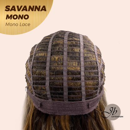 [PRE-ORDER] JBEXTENSION SAVANNA MONO Monofilament Handmade Wig 6X5 Full Monofilament Hand Tied Top Wig 16 Inches Brown With Highlight Wave Mono Lace Wig With Anti-slip Silicone Strips Glueless Wig SAVANNA MONO【BENDY EAR TABS】 Alexwigs