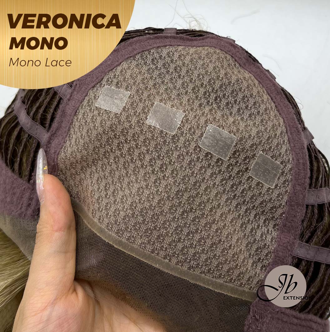 [PRE-ORDER] JBEXTENSION VERONICA MONO Monofilament Handmade Wig 6X5 Full Monofilament Hand Tied Top Wig 12 Inches Blonde Wave Mono Lace Wig With Anti-slip Silicone Strips Glueless Wig VERONICA MONO【BENDY EAR TABS】 Alexwigs
