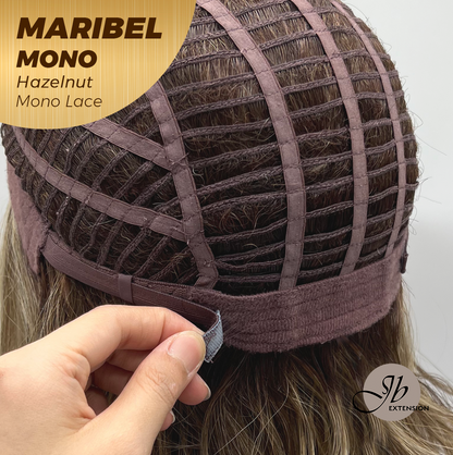 [PRE-ORDER] JBEXTENSION MARIBEL MONO HAZELNUT Monofilament Handmade Wig 6X5 Full Monofilament Hand Tied Top Wig 16 Inches Hazelnut Wave Mono Lace Wig With Anti-slip Silicone Strips Glueless Wig MARIBEL MONO HAZELNUT【BENDY EAR TABS】 Alexwigs