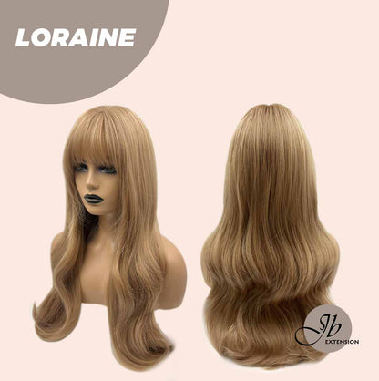 JBEXTENSION 24 Inches Blonde Curly Wig With Bangs LORAINE Alexwigs