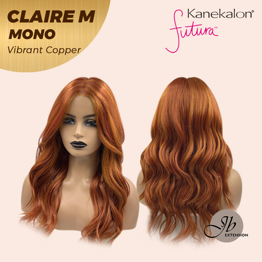 [PRE-ORDER] HOT OF SEASON -  CLAIRE MONO VIBRANT COPPER Partial Monofilament Wig 22 Inches Vibrant Copper Partial Mono Lace Glueless Wig Claire Mono Vibrant Copper【BENDY EAR TABS】 Alexwigs