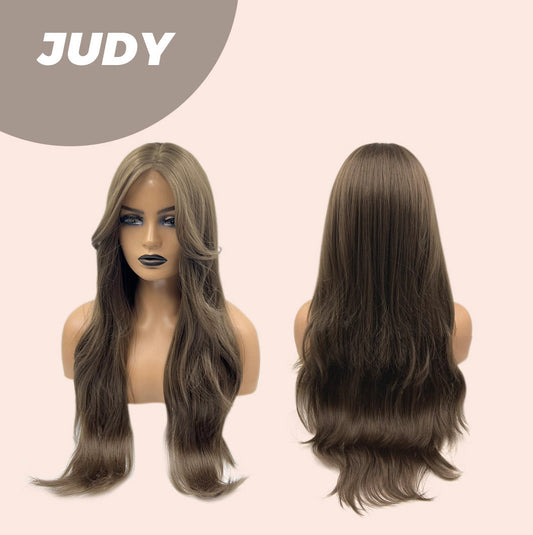 JBEXTENSION 26 Inches Long Curly Brown Color Wig JUDY Alexwigs