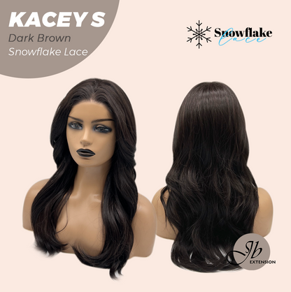 [PRE-ORDER] JBEXTENSION 20 Inches Dark Brown Pre-Cut Snowflake Lace Frontlace Glueless Wig KACEY S DARK BROWN【PERMATEASE】【BENDY EAR TABS】 Alexwigs