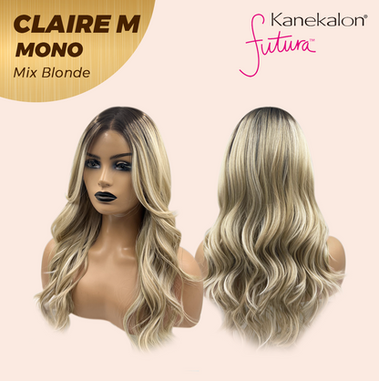 [PRE-ORDER] JBEXTENSION CLAIRE MONO MIX BLONDE Partial Monofilament Wig 22 Inches Mix Blonde Partial Mono Lace Glueless Wig CLAIRE MONO MIX BLONDE【BENDY EAR TABS】 Alexwigs
