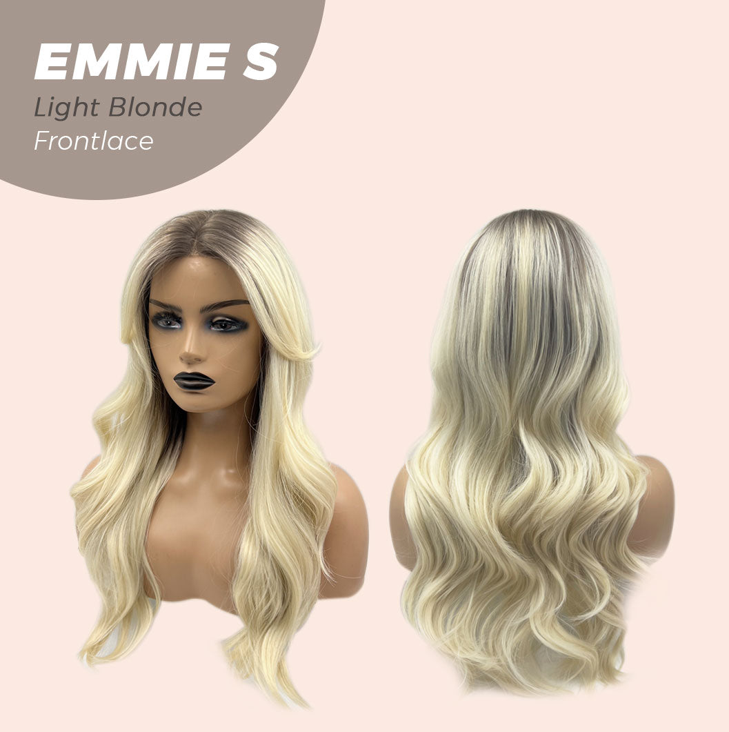 JBEXTENSION 22 Inches Curly Light Blonde Pre-Cut Frontlace Glueless Wig EMMIE S Alexwigs