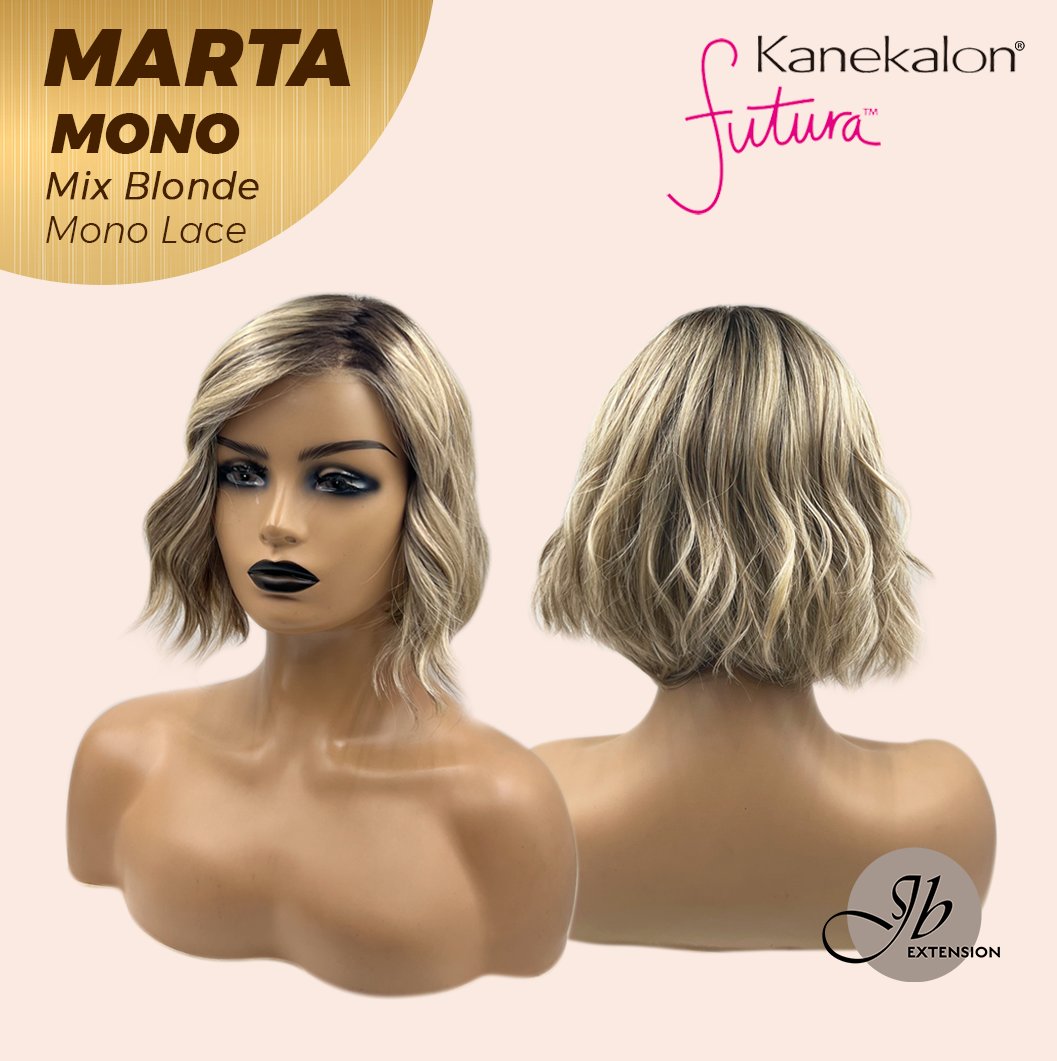 [PRE-ORDER] JBEXTENSION MARTA MONO MIX BLONDE Monofilament Handmade Wig 6X5 Full Monofilament Hand Tied Top Wig 10 Inches Mix Blonde Mono Lace Handmade Futura Fiber Wig With Anti-slip Silicone Strips Glueless Wig MARTA MONO MIX BLONDE【BENDY EAR TABS】