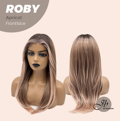 JBEXTENSION 22 Inches Apricot Women Pre-Cut Frontlace Glueless Wig ROBY APRICOT Alexwigs