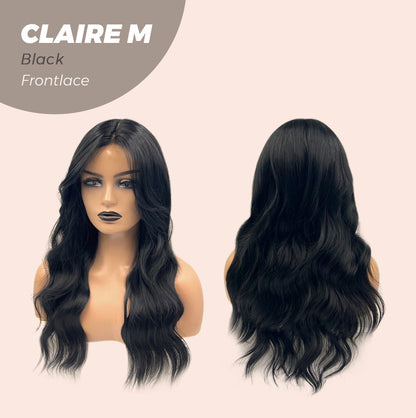 JBEXTENSION 22 Inches Body Wave Jet Black Pre-Cut Frontlace Glueless Wig CLAIRE M BLACK Alexwigs