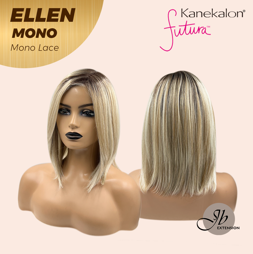 [PRE-ORDER] JBEXTENSION ELLEN MONO Full Monofilament Handmade Full Lace Full Hand Tied Wig 12 Inches Blonde Mono Lace Handmade Futura Fiber Wig Glueless Wig ELLEN MONO【BENDY EAR TABS】 Alexwigs