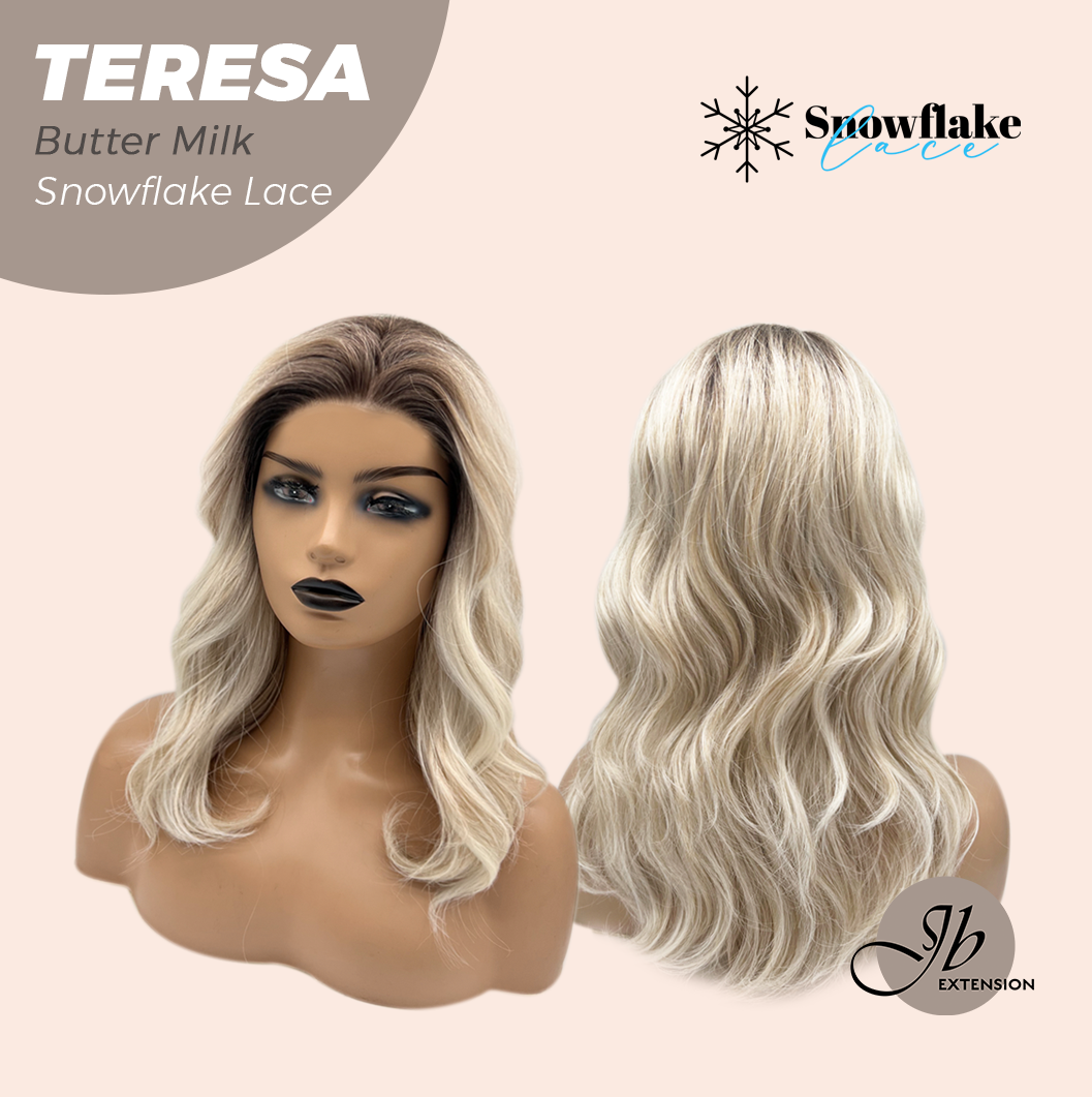 [PRE-ORDER] JBEXTENSION 18 Inches Butter Milk Pre-Cut Snowflake Lace Frontlace Glueless Wig TERESA BUTTER MILK【PERMATEASE】【BENDY EAR TABS】 Alexwigs