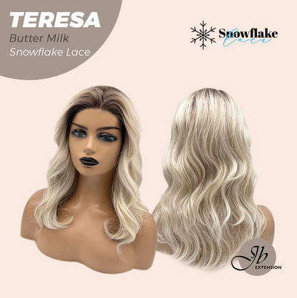 [PRE-ORDER] JBEXTENSION 18 Inches Butter Milk Pre-Cut Snowflake Lace Frontlace Glueless Wig TERESA BUTTER MILK【PERMATEASE】【BENDY EAR TABS】 Alexwigs