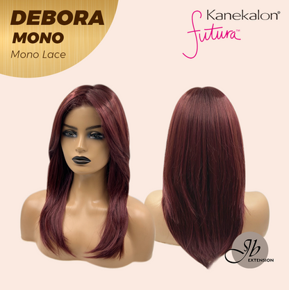[PRE-ORDER] HOT OF SEASON - DEBORA MONO Monofilament Handmade Wig 6X5 Full Monofilament Hand Tied Top Wig 20 Inches Dark Red Mono Lace Wig With Anti-slip Silicone Strips Glueless Wig DEBORA MONO【BENDY EAR TABS】 Alexwigs