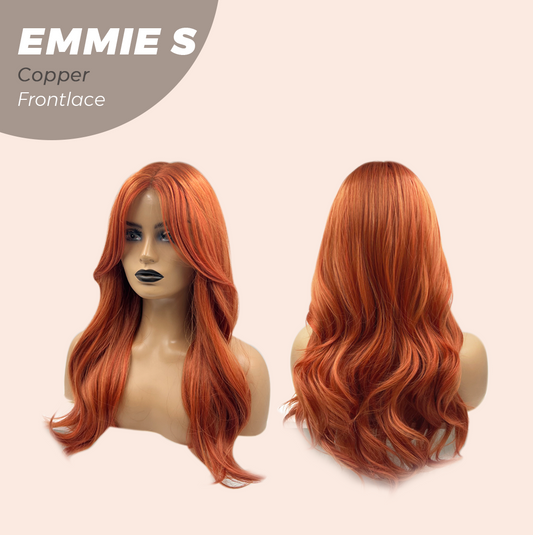 JBEXTENSION 22 Inches Curly Copper Pre-Cut Frontlace Glueless Wig EMMIE S COPPER Alexwigs