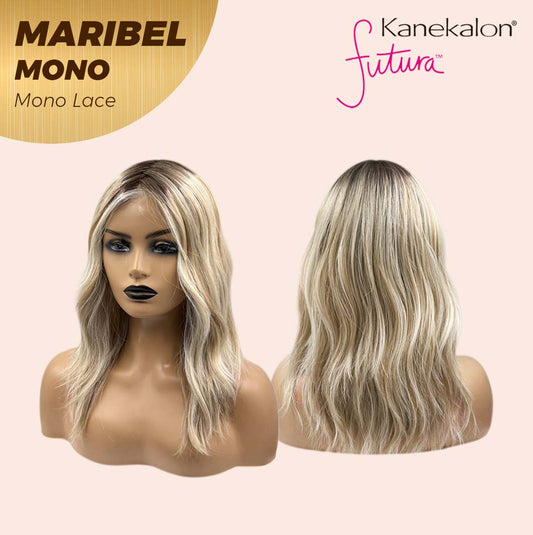 [PRE-ORDER] JBEXTENSION MARIBEL MONO Monofilament Handmade Wig 6X5 Full Monofilament Hand Tied Top Wig 16 Inches Blonde With Dark Root Wave Mono Lace Wig With Anti-slip Silicone Strips Glueless Wig Maribel Mono【BENDY EAR TABS】 Alexwigs