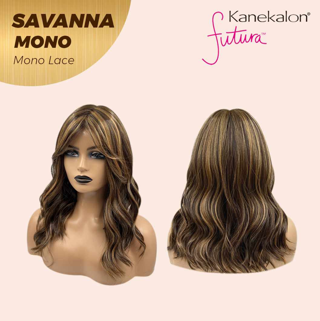 [PRE-ORDER] JBEXTENSION SAVANNA MONO Monofilament Handmade Wig 6X5 Full Monofilament Hand Tied Top Wig 16 Inches Brown With Highlight Wave Mono Lace Wig With Anti-slip Silicone Strips Glueless Wig SAVANNA MONO【BENDY EAR TABS】 Alexwigs