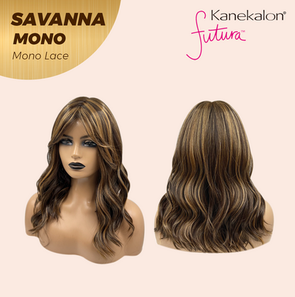 [PRE-ORDER] JBEXTENSION SAVANNA MONO Monofilament Handmade Wig 6X5 Full Monofilament Hand Tied Top Wig 16 Inches Brown With Highlight Wave Mono Lace Wig With Anti-slip Silicone Strips Glueless Wig SAVANNA MONO【BENDY EAR TABS】 Alexwigs