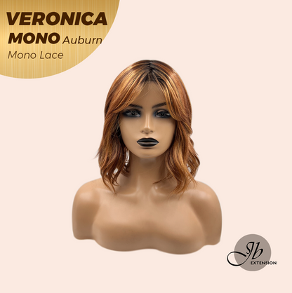 [PRE-ORDER] Nichole's Selection - VERONICA MONO Monofilament Handmade Wig 6X5 Full Monofilament Hand Tied Top Wig 12 Inches Auburn Wave Mono Lace Wig With Anti-slip Silicone Strips Glueless Wig VERONICA MONO AUBURN【BENDY EAR TABS】 Alexwigs