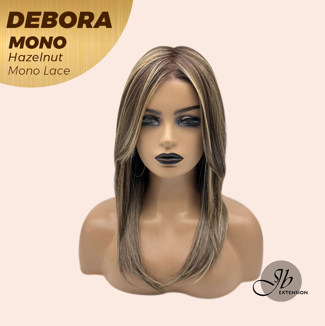 [PRE-ORDER] JBEXTENSION DEBORA MONO Monofilament Handmade Wig 6X5 Full Monofilament Hand Tied Top Wig 20 Inches Hazelnut Mono Lace Wig With Anti-slip Silicone Strips Glueless Wig DEBORA MONO HAZELNUT【BENDY EAR TABS】 Alexwigs