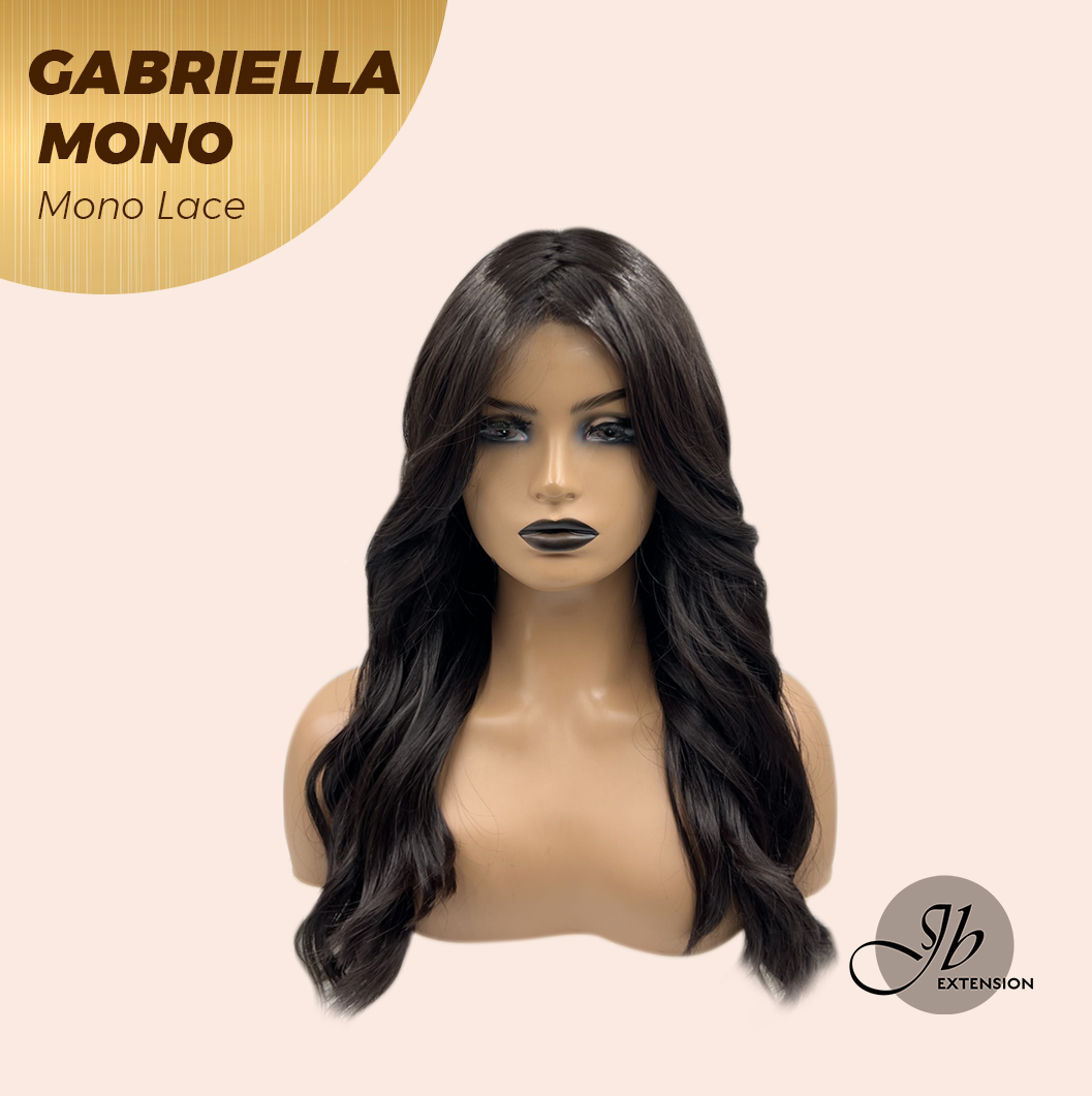 [PRE-ORDER] JBEXTENSION GABRIELLA MONO Monofilament Handmade Wig 6X5 Full Monofilament Hand Tied Top Wig 20 Inches Black Wave Mono Lace Wig With Anti-slip Silicone Strips Glueless Wig GABRIELLA MONO【BENDY EAR TABS】 Alexwigs